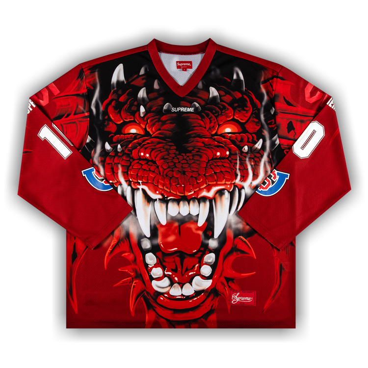 Buy Supreme Dragon Hockey Jersey 'Red' - FW20KN10 RED | GOAT
