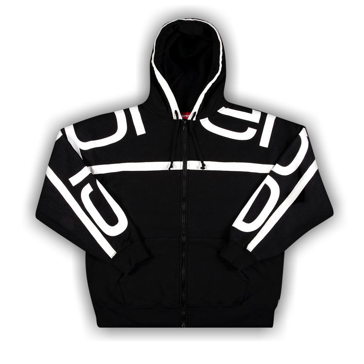 Supreme Paneled Hooded Sweatshirt Black Men's - FW18 - US