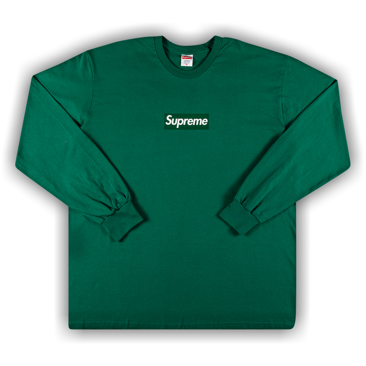 Buy Supreme Box Logo Long-Sleeve Tee 'Light Pine' - FW20T15