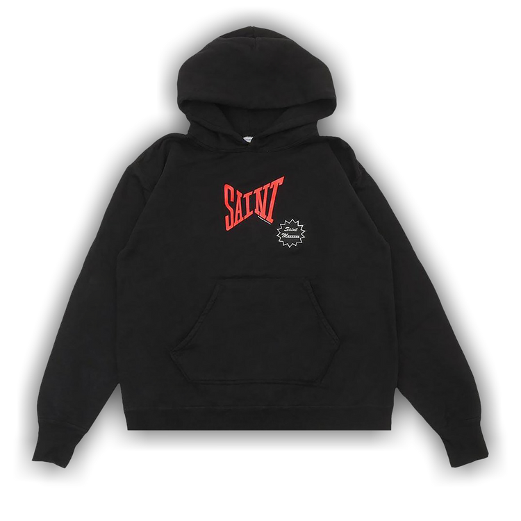 Buy SAINT Mxxxxxx Saint Logo Hoodie 'Black' - SM YS8 0000 035