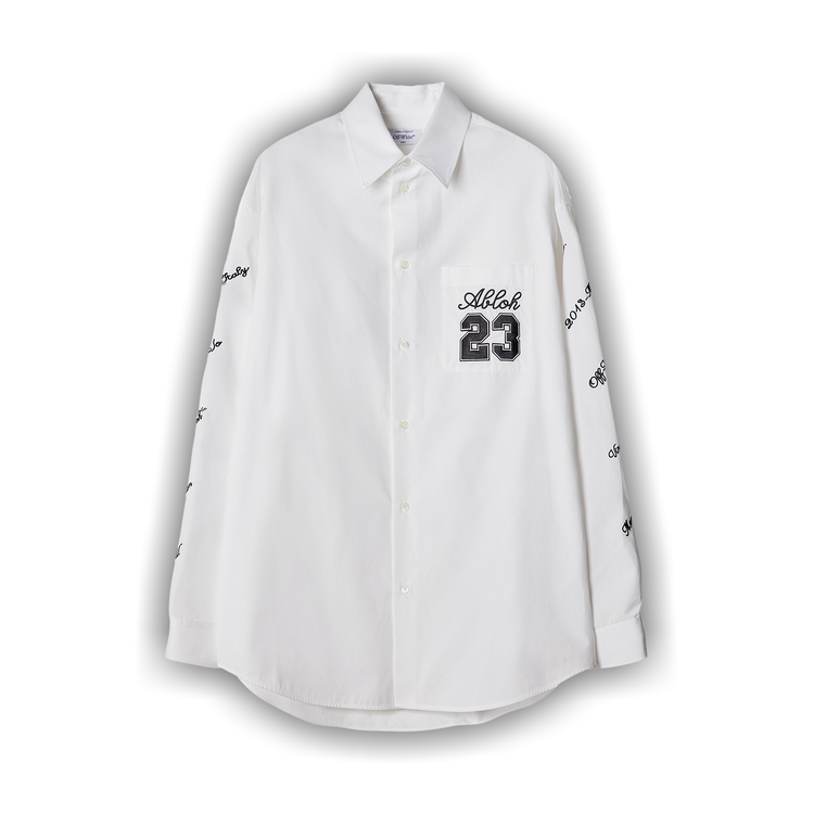 Tシャツ・カットソー Off-White Off White 23 Logo Heavycot Overshirt Buy Off-White 23 Logo Heavycot Overshirt 'Black/White