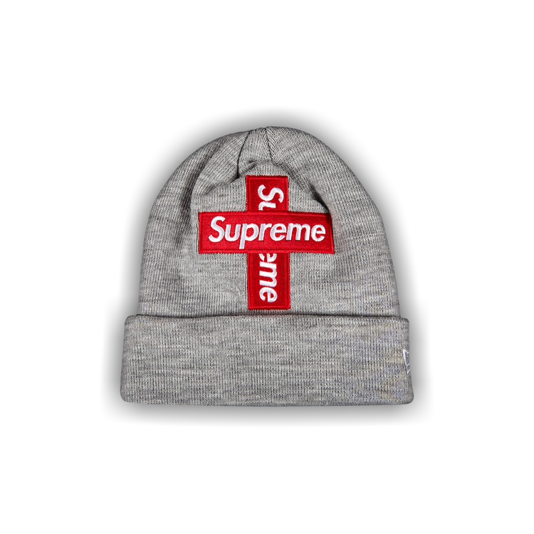 Supreme New Era Cross Box Logo Beanie Heather Grey - FW20 - US