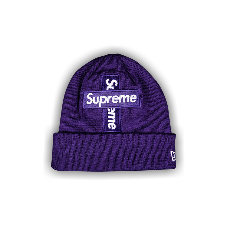 Buy Supreme x New Era Cross Box Logo Beanie 'Purple' - FW20BN14 