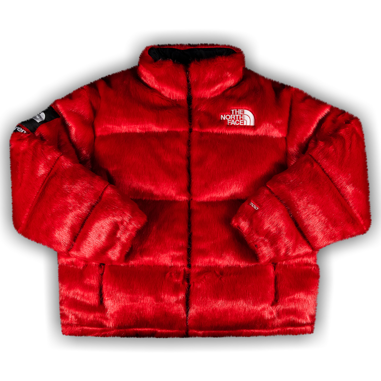Buy Supreme x The North Face Faux Fur Nuptse Jacket 'Red 