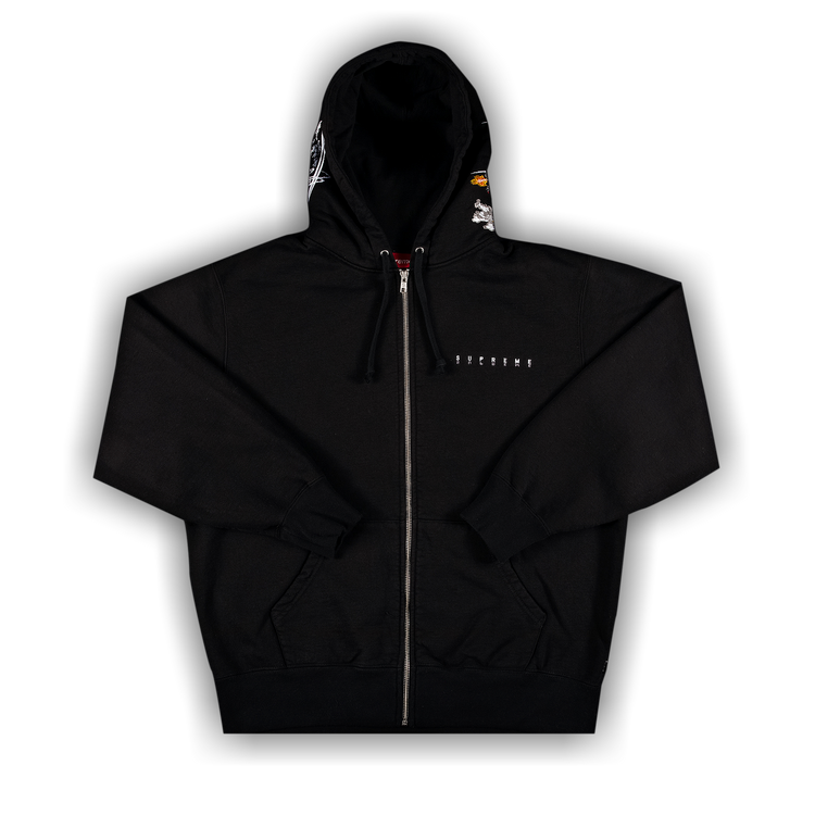 Buy Supreme Globe Zip Up Hooded Sweatshirt 'Black' - FW20SW89