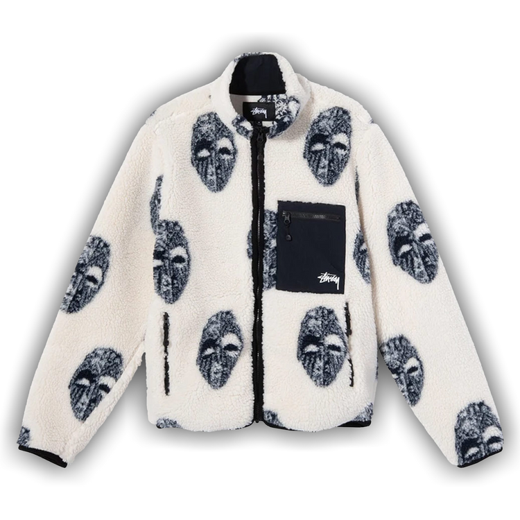 Buy Stussy Mask Jacquard Sherpa 'Natural' - 118389 NATU | GOAT
