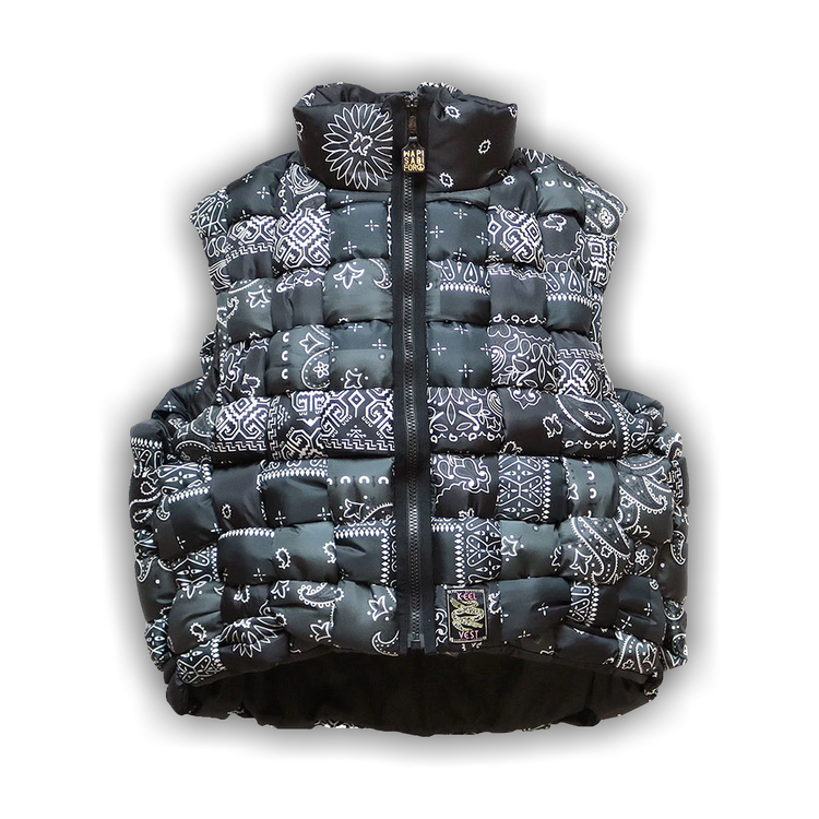 Buy Kapital Bandana Print Nylon Keel-Weaving Vest 'Black
