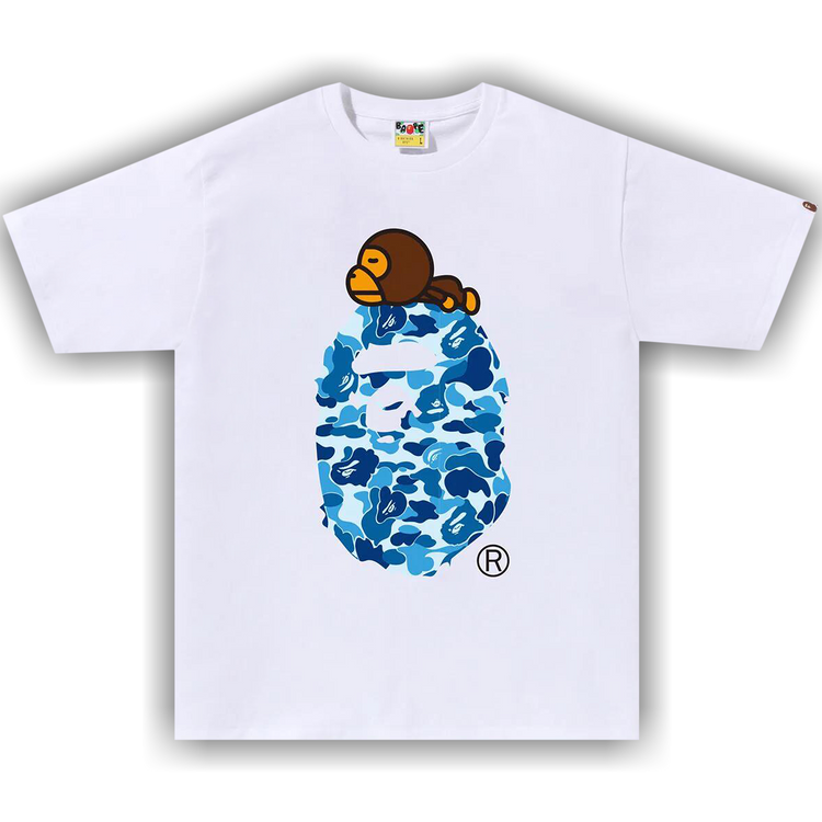 Milo Bape Shark Shirt Blue Buy BAPE ABC Camo Milo On Big Ape