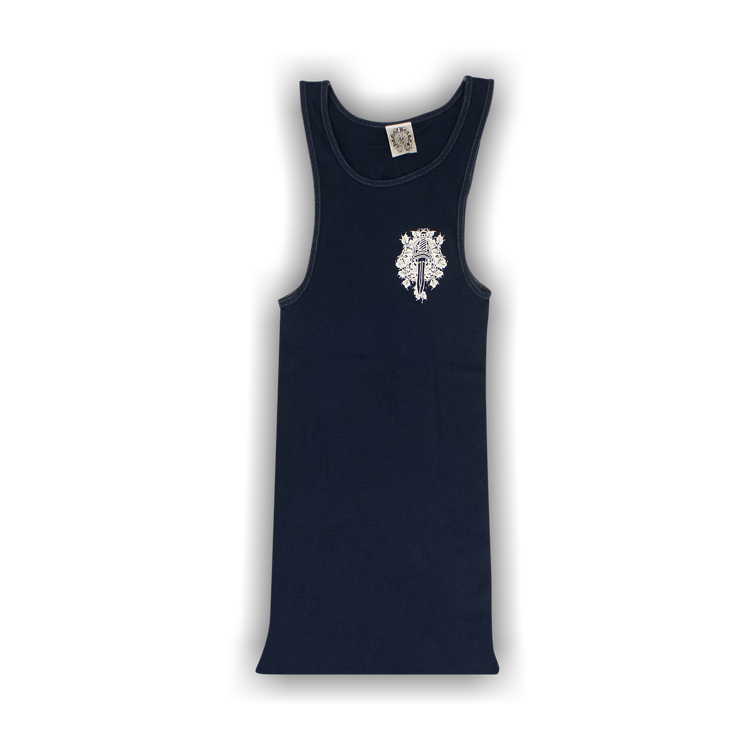 Buy Chrome Hearts Ribbed Horseshoe Logo F*** You Tank Top 'Black