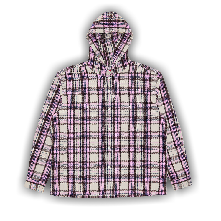 Buy Supreme Printed Hooded Flannel Shirt 'Pink' - SS24S11 PINK | GOAT