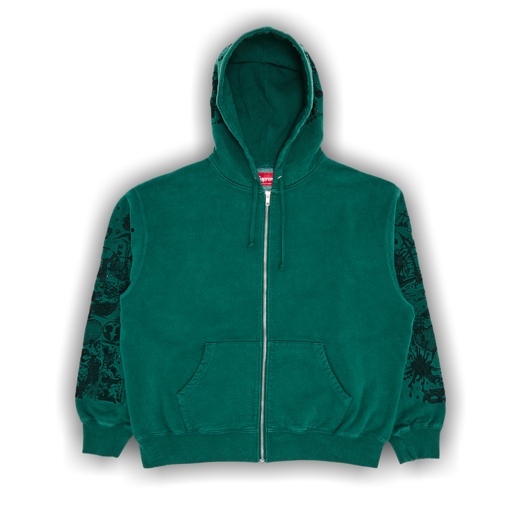 【SUPREME】AOI ZIP UP HOODED SWEATSHIRT TEAL - 24SS Buy Supreme AOI Zip Up Hooded Sweatshirt 'Teal' - SS24SW43