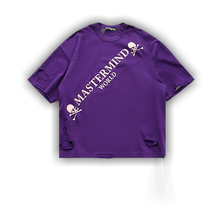 Buy Mastermind World Damaged Short-Sleeve Tee 'Purple