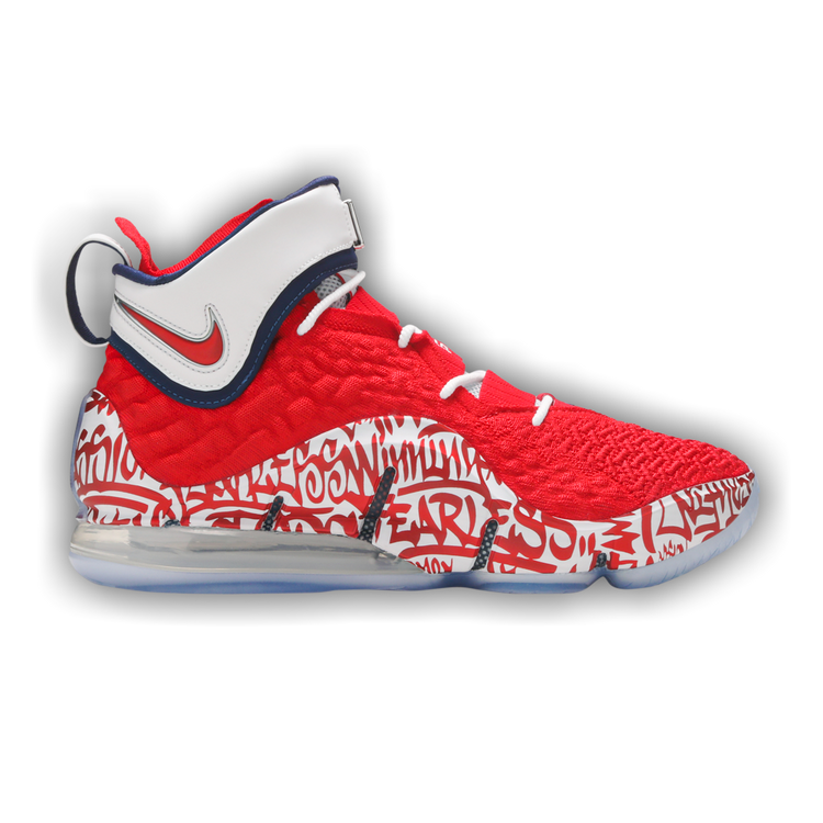 シューズ(男性用) Nike Lebron 17 Lebron 4 Red GraffitiMen Buy Nike LeBron 17 'LeBron 4 Red Graffiti' - CT6047 600