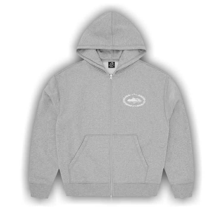 トップス Corteiz SUPERIOR E ZIP HOODIE GREY Corteiz Superior Royale Zip Hoodie 'Heather Grey' – SNEAKERMODE