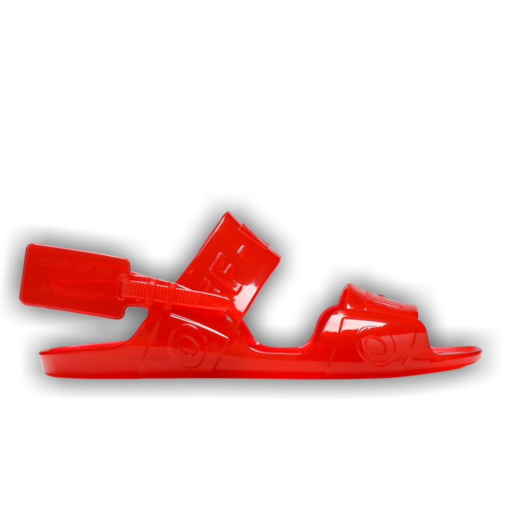 Buy Off-White Wmns Sheer Zip Tie Sandal 'Jelly Red 