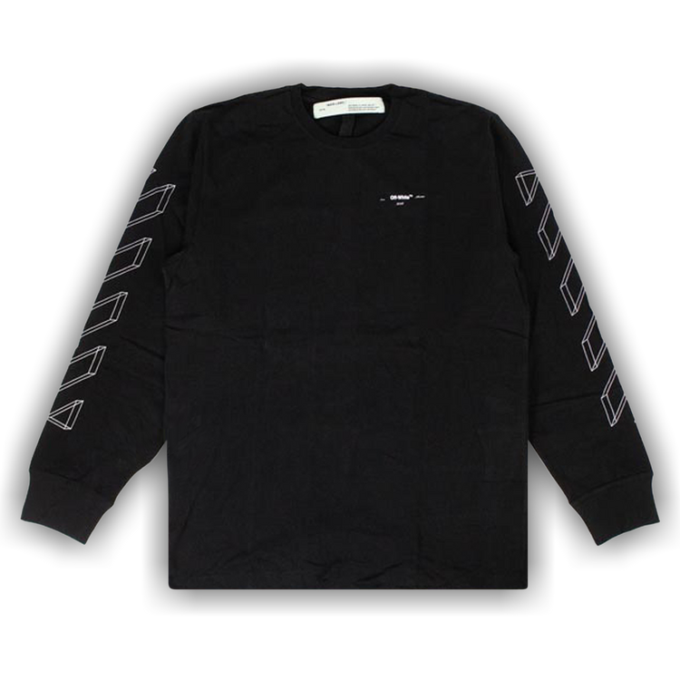 Buy Off White 3D Line Long Sleeve T Shirt Black OMAB001E181850021001 GOAT