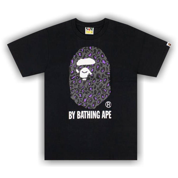 Buy BAPE Leopard Big Ape Head Tee 'Black' - 1G80 110 060