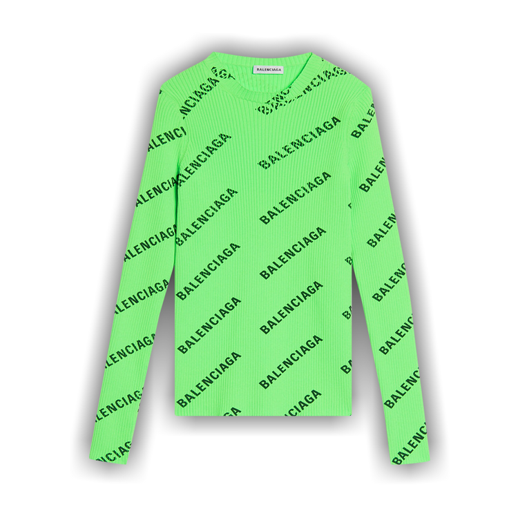 Green balenciaga jumper hot sale