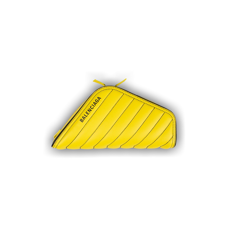 Balenciaga yellow triangle clutch online