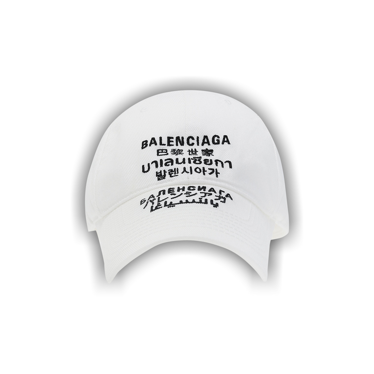 Buy Balenciaga Languages Logo Cap 'Black/Multicolor