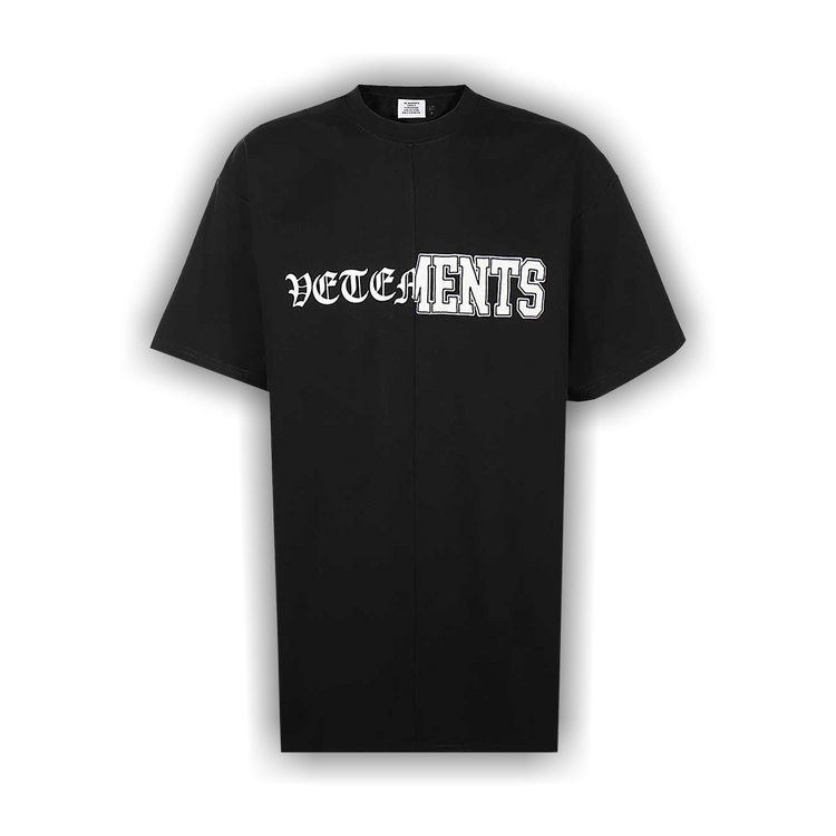 レビュー高評価の商品 Buy Vetements Vertical Cut-Up Logo T-Shirt 'Black トップス