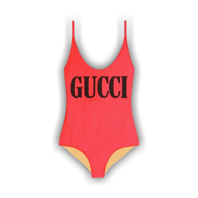 Gucci swimsuit red sales