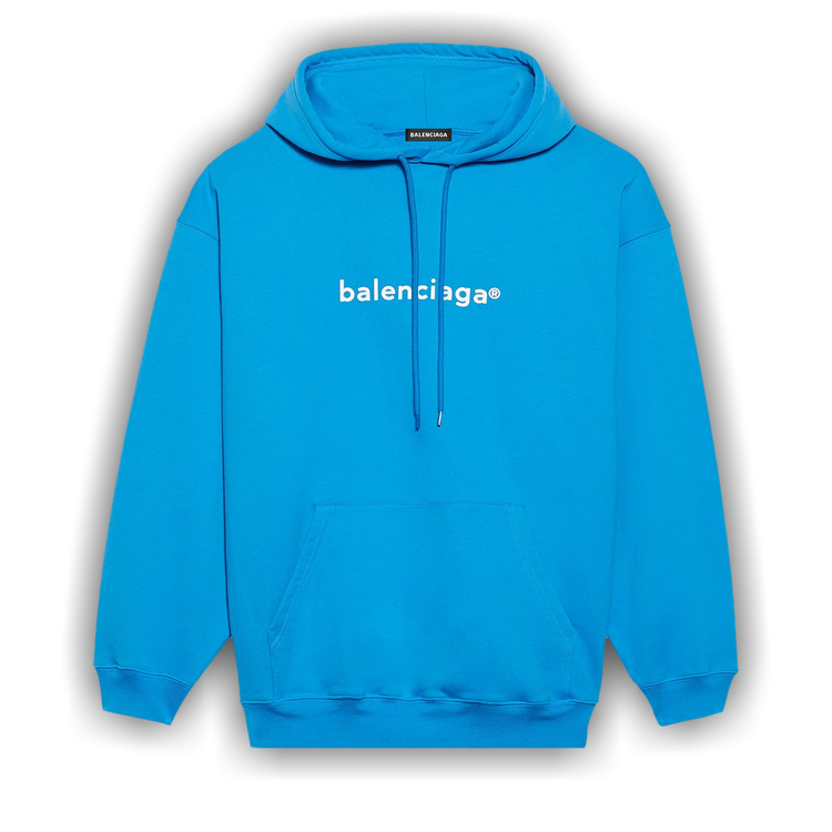 Buy Balenciaga New Copyright Medium Fit Hoodie Pacific Blue 570811 TIV55 040X GOAT