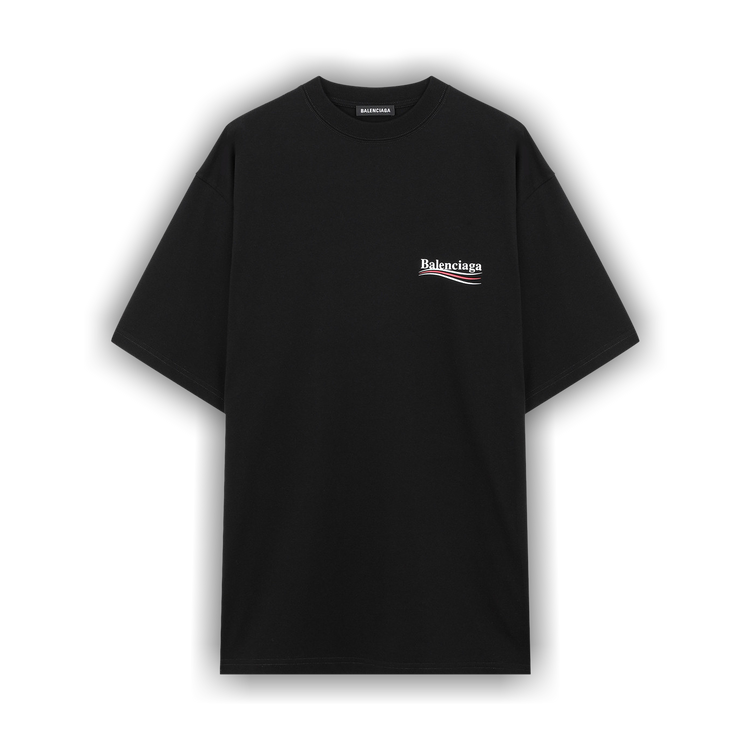 Buy Balenciaga Logo Print T-Shirt 'Black' - 620969 TIV52 1070 | GOAT