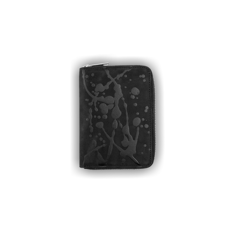 Buy Maison Margiela Textured Mini Zip Wallet 'Black/Paint