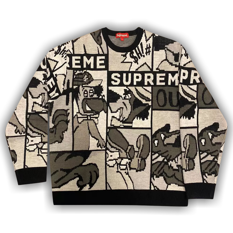 Buy Supreme Cartoon Sweater 'Black' - SS20SK8 BLACK | GOAT