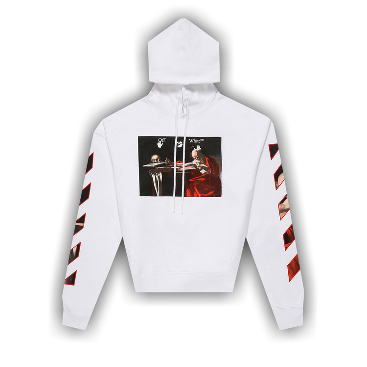 Buy Off-White Caravaggio Print Hooded Sweatshirt 'White/Black