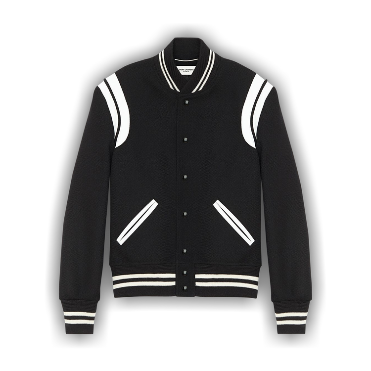 Buy Saint Laurent Teddy Jacket 'Black/White' - 354718 Y180W 1070