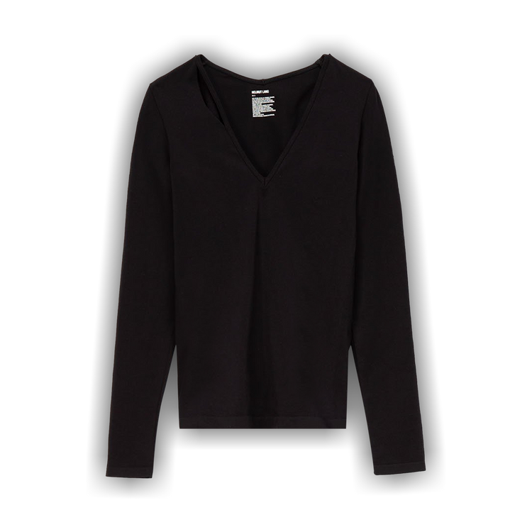 Buy Helmut Lang Slash V-Neck Long-Sleeve Top 'Black