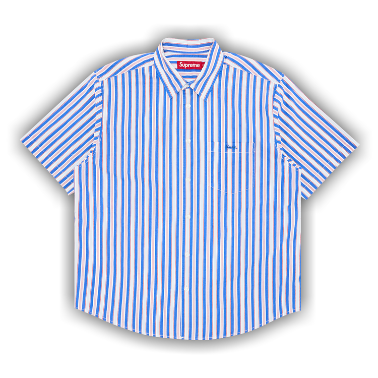 Buy Supreme Loose Fit Multi Stripe Short-Sleeve Shirt 'Blue