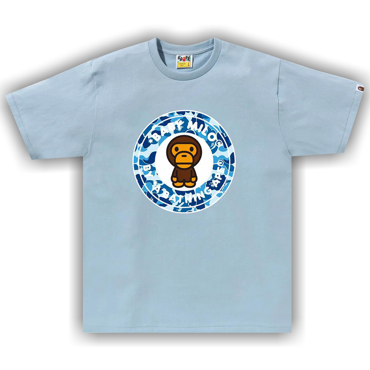 Buy BAPE ABC Camo Milo Busy Works Tee 'Sax/Blue' - 2K30 110 003