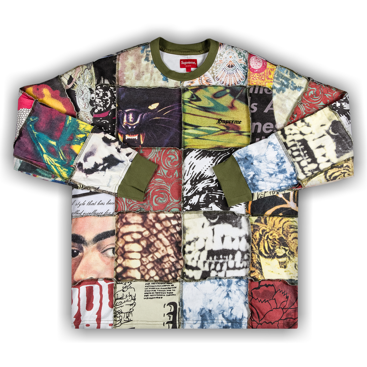 Buy Supreme Mosaic Patchwork Long-Sleeve Top 'Multicolor' - SS21KN38  MULTICOLOR | GOAT