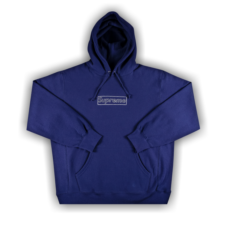 トップス KAWS Chalk BOX Logo Hooded Sweatshirt Supreme KAWS Chalk Box Logo Hooded Sweatshirt Black Size XL