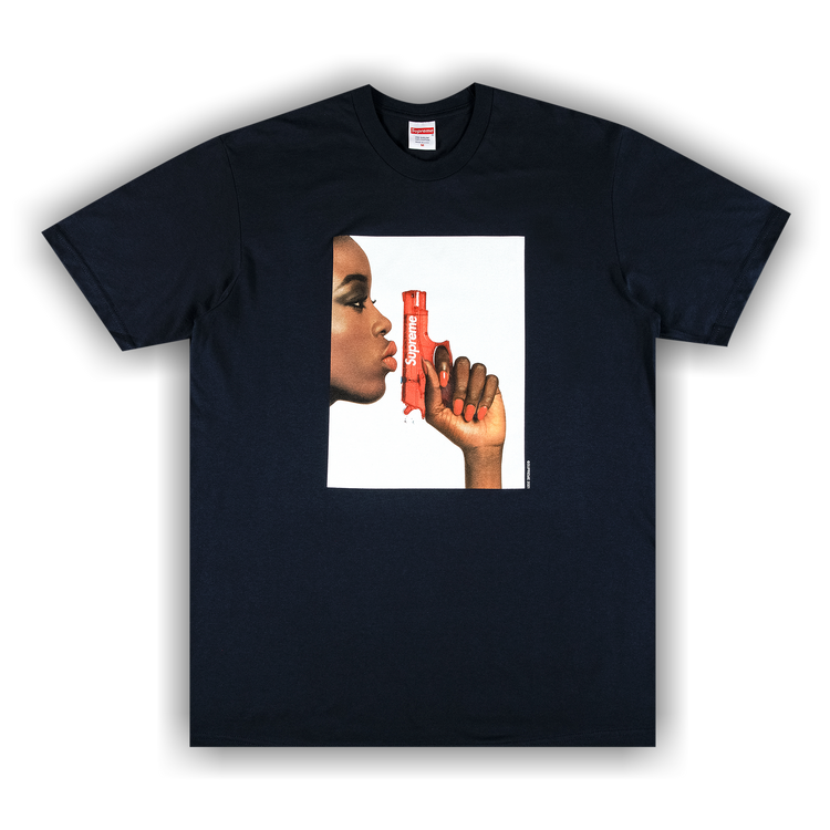 Buy Supreme Water Pistol Tee 'Navy' - SS21T13 NAVY | GOAT