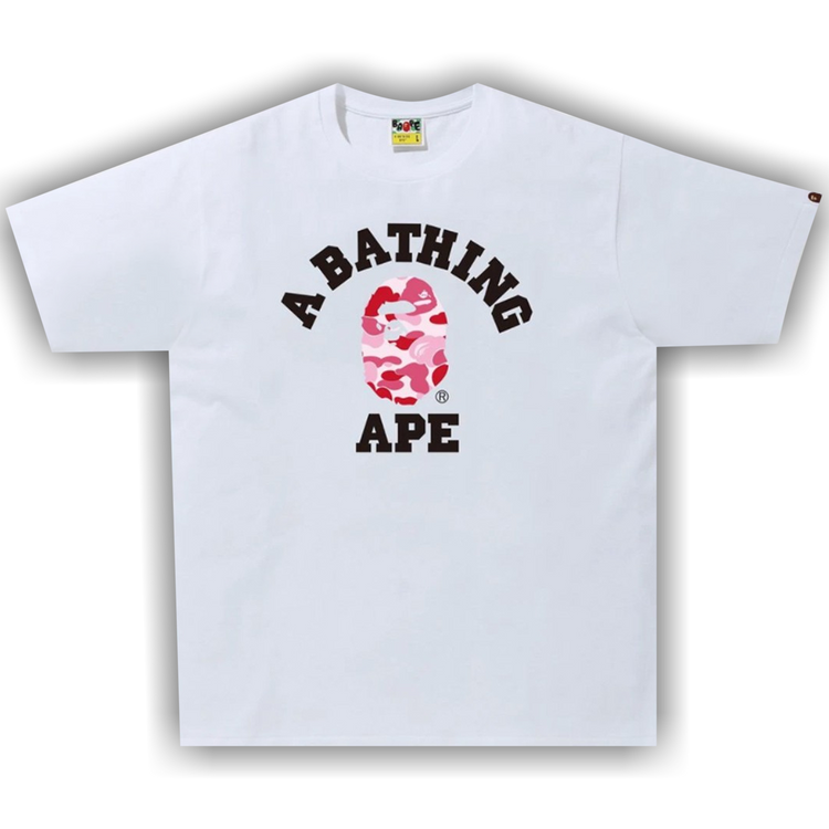 A BATHING APE COLLEGE TEE ピンク XS A BATHING APE COLLEGE TEE ピンク XS