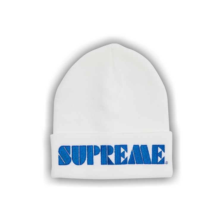 Buy Supreme Stencil Beanie 'White' - SS24BN15 WHITE | GOAT