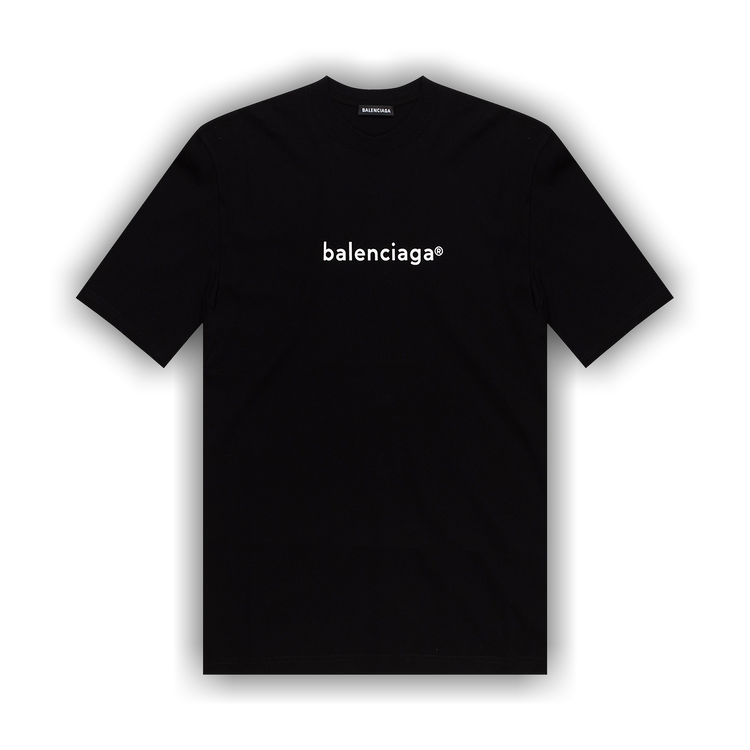 Buy Balenciaga New Copyright T-Shirt 'Black/White' - 612966