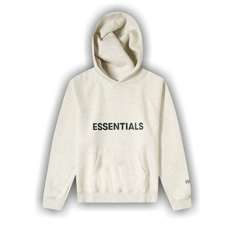 パーカー・フーディ FEAR OF GOD ESSENTIALS WHITE HOODIE WITH LOGO Fear Of God Essentials White Hoodie Pull Over Front Logo