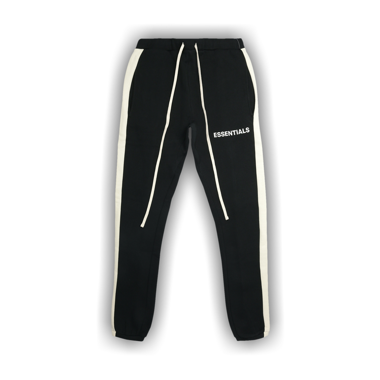 Fear of god essentials side stripe sweatpants black discount