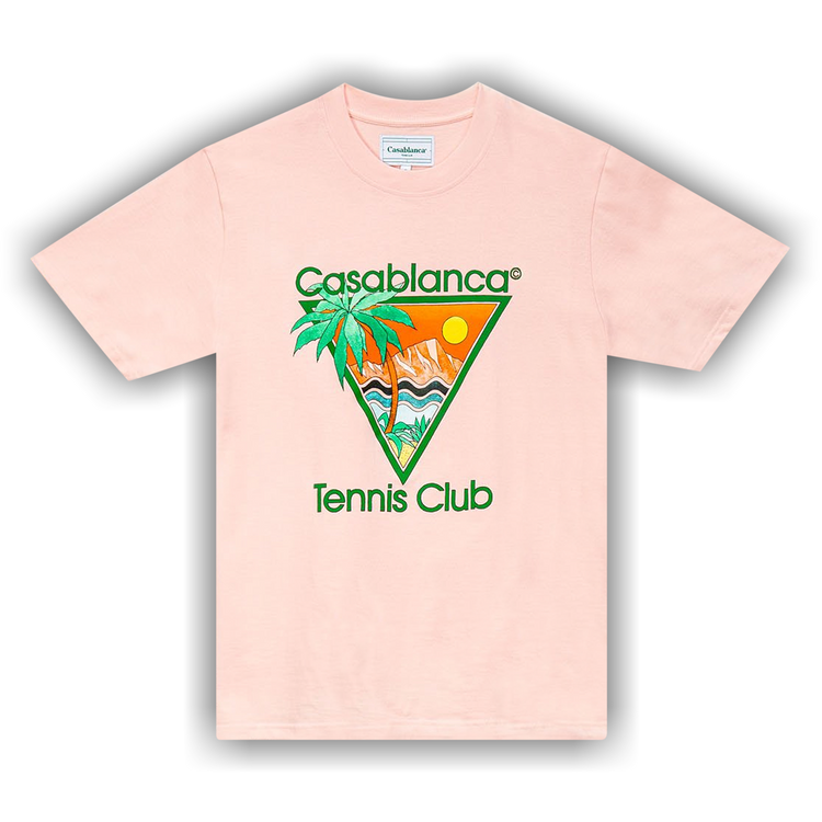 Buy Casablanca Tennis Club Icon T-Shirt 'Pink' - MS21 TS 001 PINK
