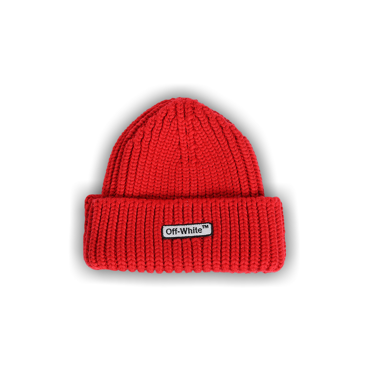 Off white beanie red discount