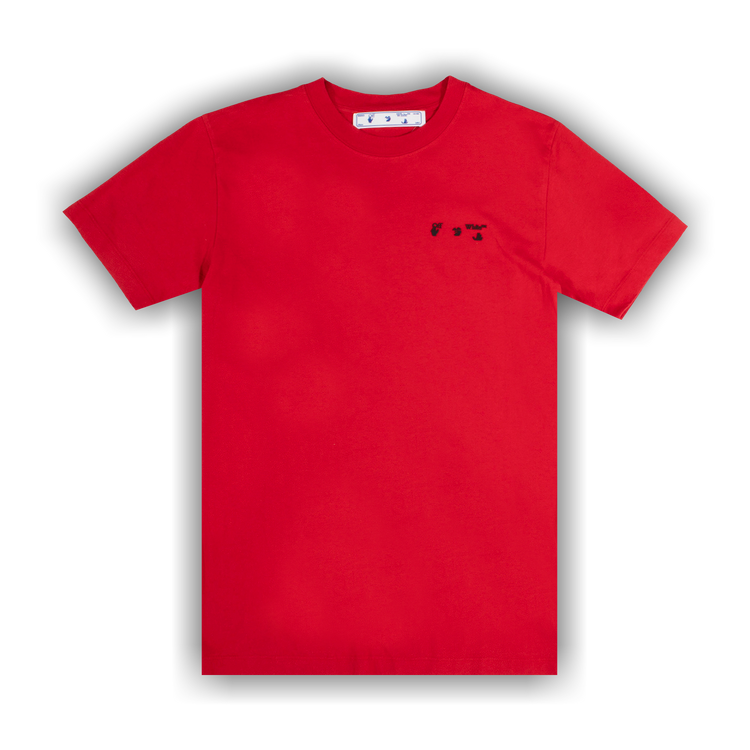 ♦Off-White♦シンプルロゴTシャツ Buy Off-White Logo Slim Tee 'Red/Black
