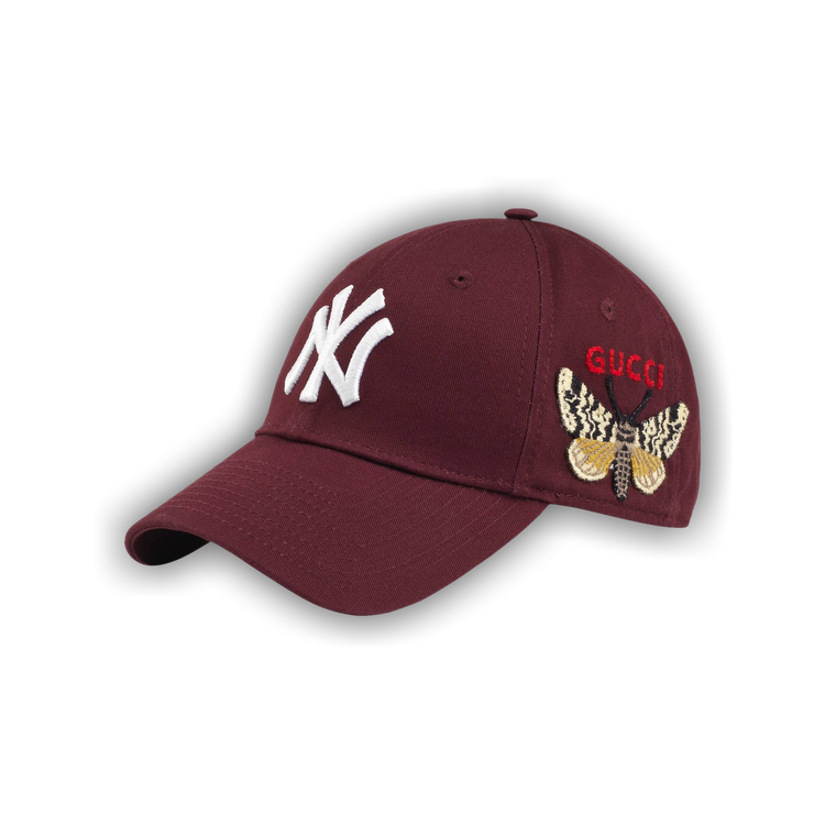 Buy Gucci NY Yankees Patch Baseball Cap Burgundy 538565 4HE20 6200 GOAT