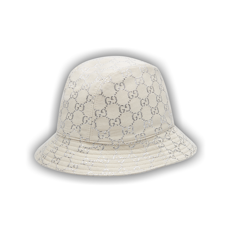 Buy Gucci GG Lamé Bucket Hat 'White' - 631951 3HK74 9000 | GOAT