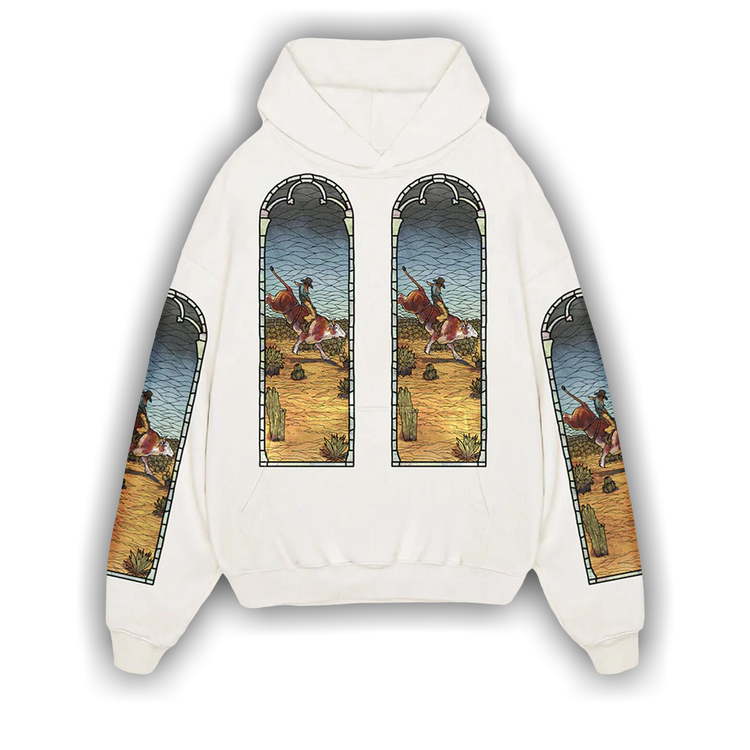 Buy Who Decides War x EST Gee Stained Glass Hoodie 'White