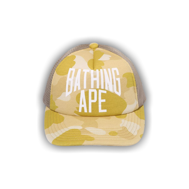 Buy BAPE Color Camo NYC Logo Mesh Cap 'Yellow' - 1K30 180